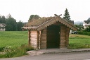 grassy bus stop