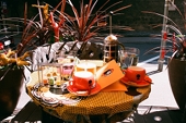 coffee service at a hip Salzburg café