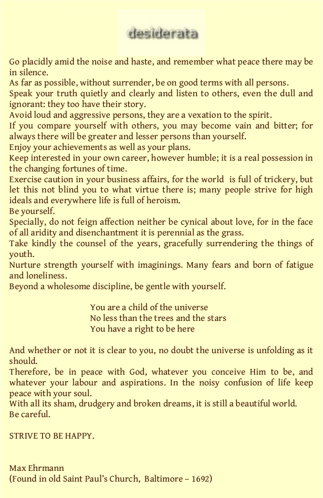 Desiderata