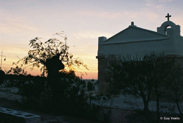 church at sunset