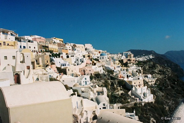 postcard view of Oia