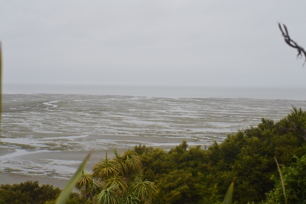 het reusachtige slikgebied van Farewell Spit