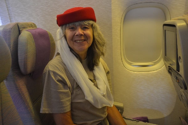 Touché als airhostess bij Emirates