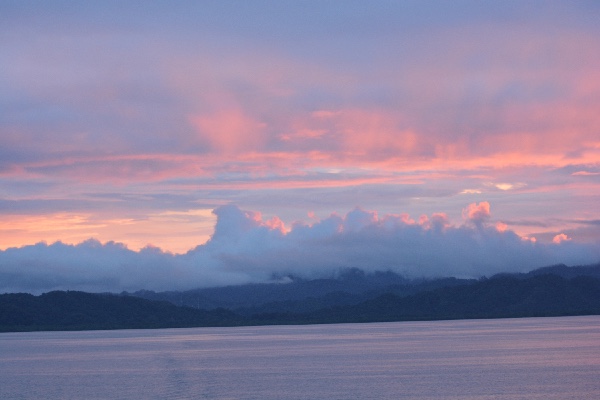 zonsondergang op de golf van Nicoya