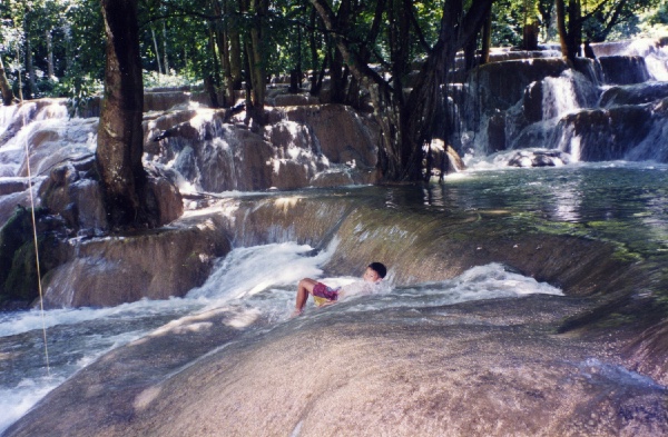 kids love to play at these falls