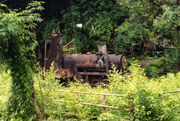 the old locomotive rusting away