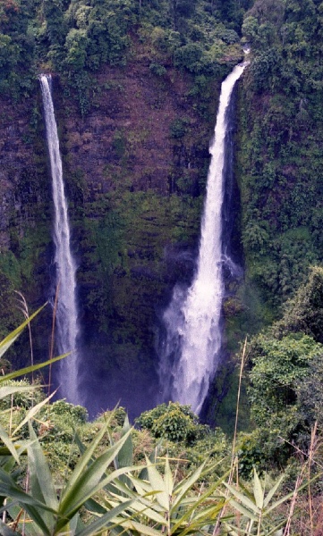 twin falls pooring out of the rocks