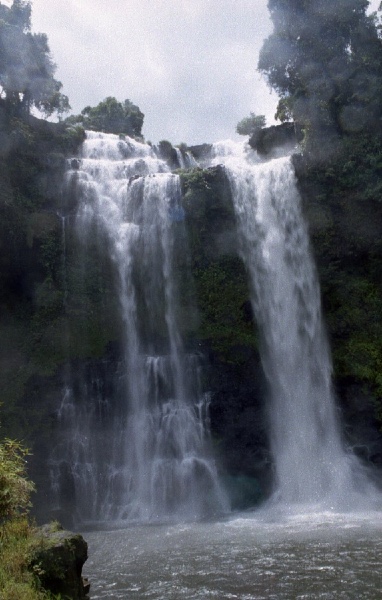 the pool below