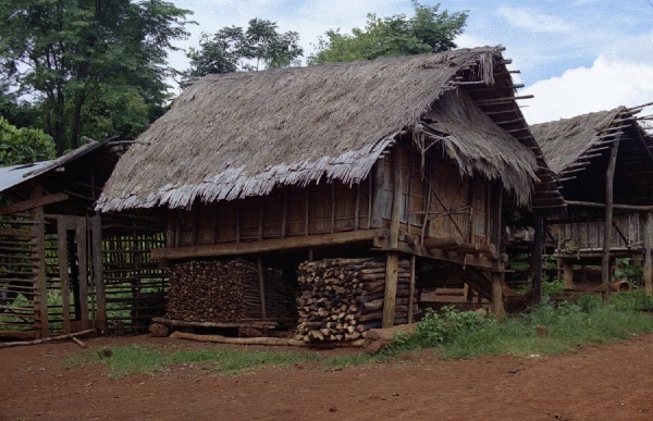 hill tribe house on stilts
