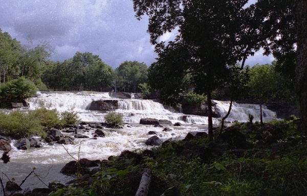 a full view of the falls