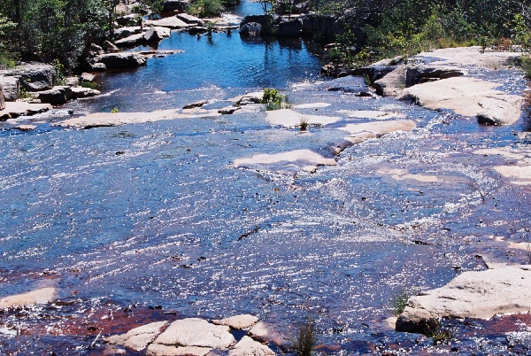 the night-blue waters of the Black River