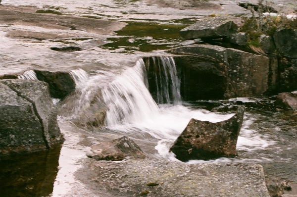 small waterfall on the Otra