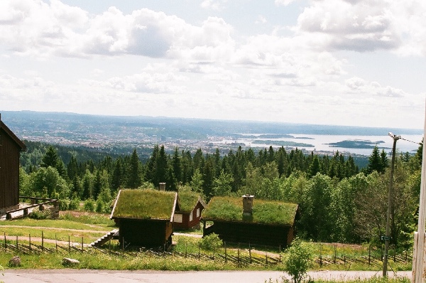 looking out over Oslo from Holmenkollen