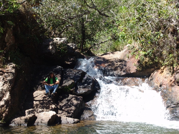 our guide next to the cachoeira