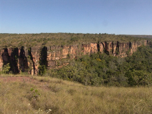 the cliff of the Chapada