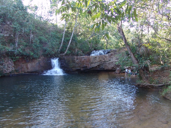 waterfall in two stages, Touché with friends