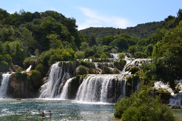 the lowest level of the Krka Falls
