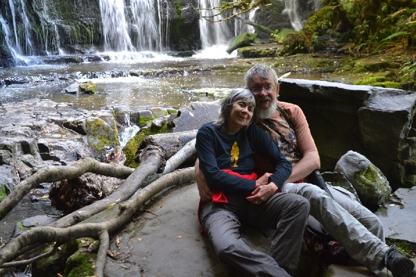 resting at the falls