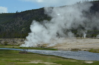 hot water in the river