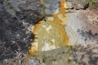 sulfur juice seeping