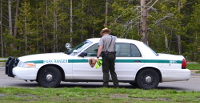 Park Ranger with his car