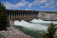 the dam on Jackson Lake
