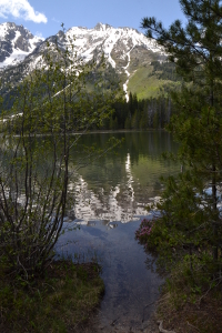 a big Teton reflected in the lake