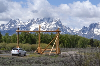 TIP at a ranch gate along US-26