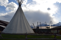 a teepee near the Moose Visitor Cente