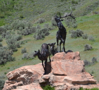 bronze deer